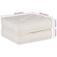 Pouf Modulare Crema 70x70x36 in Tessuto 4019023
