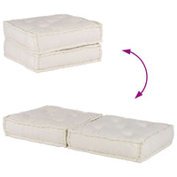 Pouf Modulare Crema 140x70x36 in Tessuto 4019024