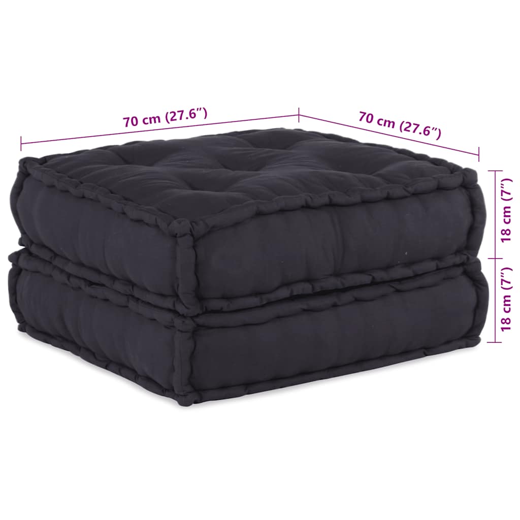vidaXL Pouf Modulare Antracite 70x70x36 in Tessuto