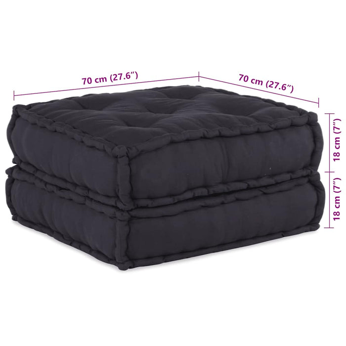 vidaXL Pouf Modulare Antracite 70x70x36 in Tessuto