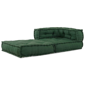 vidaXL Pouf Modulare Verde 70x70x54 in Tessuto