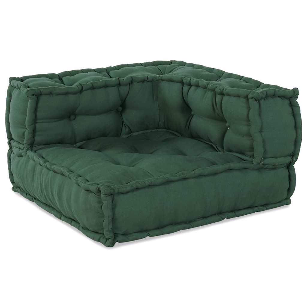 vidaXL Pouf Modulare Verde 70x70x54 in Tessuto