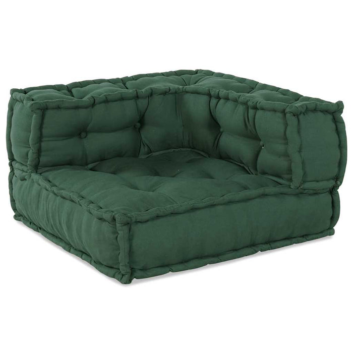 vidaXL Pouf Modulare Verde 70x70x54 in Tessuto