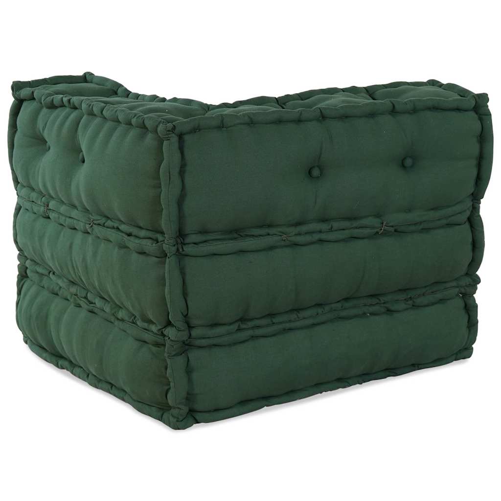 vidaXL Pouf Modulare Verde 70x70x54 in Tessuto