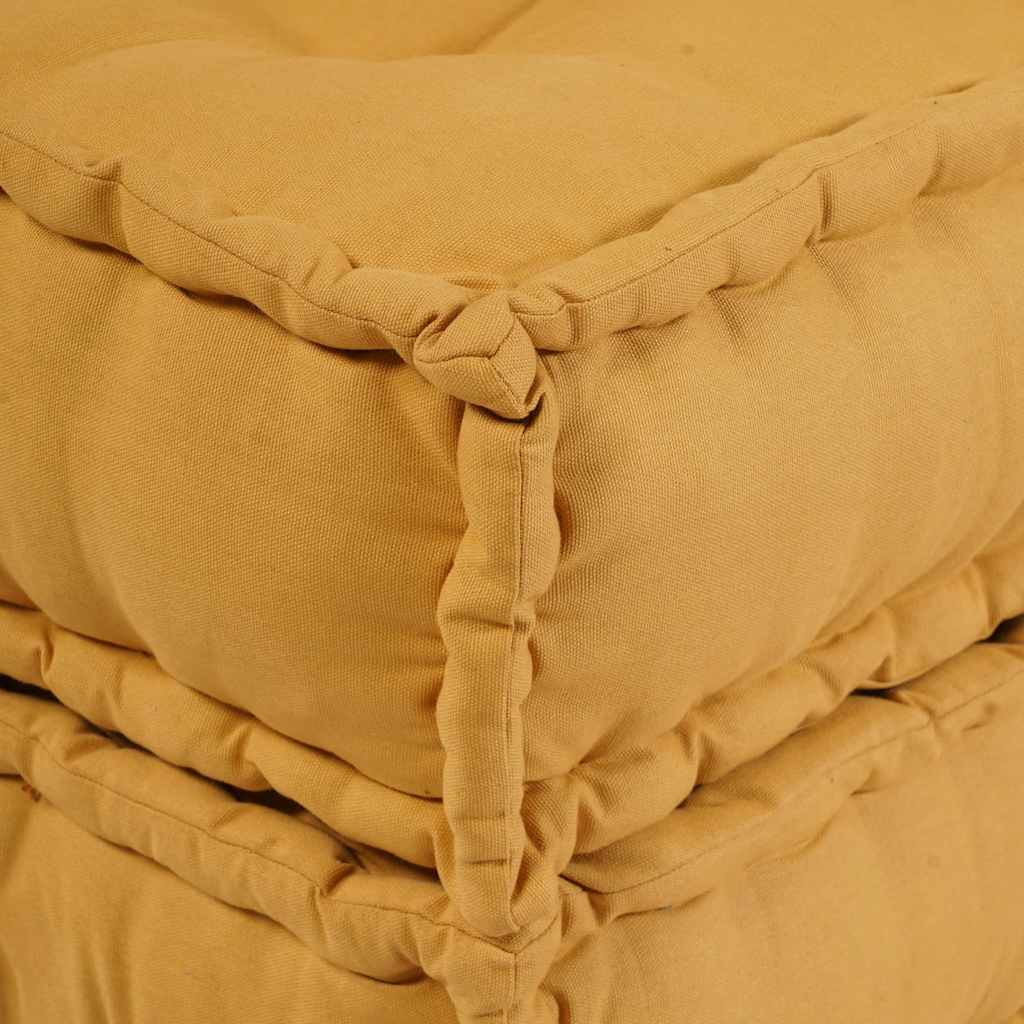 vidaXL Pouf Modulare Giallo 70x70x54 in Tessuto