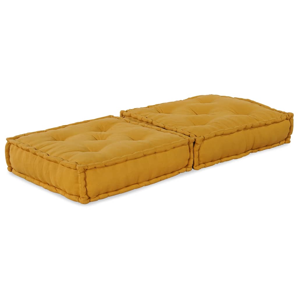 Pouf Modulare Giallo 70x70x36 in Tessuto 4019039