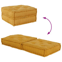 Divano Componibile-Sofa Modulare-Divanetto Giallo 70x70x36 in Tessuto