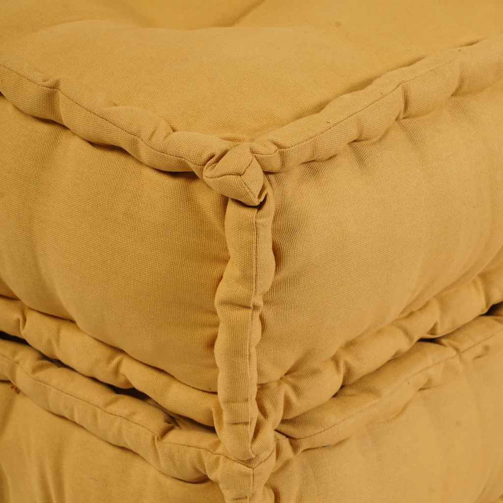 Divano Componibile-Sofa Modulare-Divanetto Giallo 70x70x36 in Tessuto