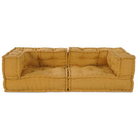 vidaXL Pouf Modulare Giallo 140x70x36 in Tessuto