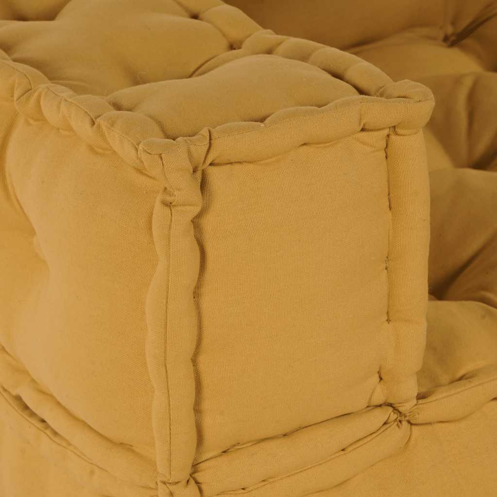 vidaXL Pouf Modulare Giallo 140x70x36 in Tessuto