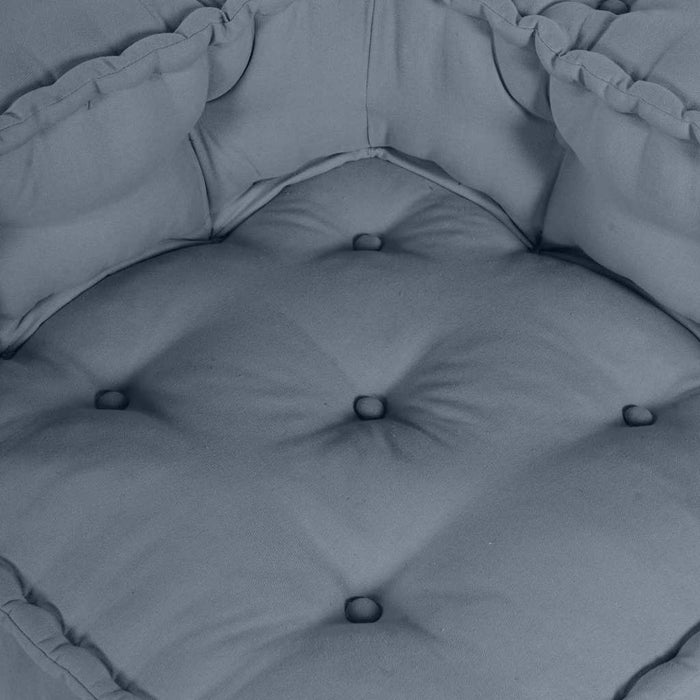 Divano modulare 2 pcs Grigio 140 x 70 x 36 cm Tessuto 4019048