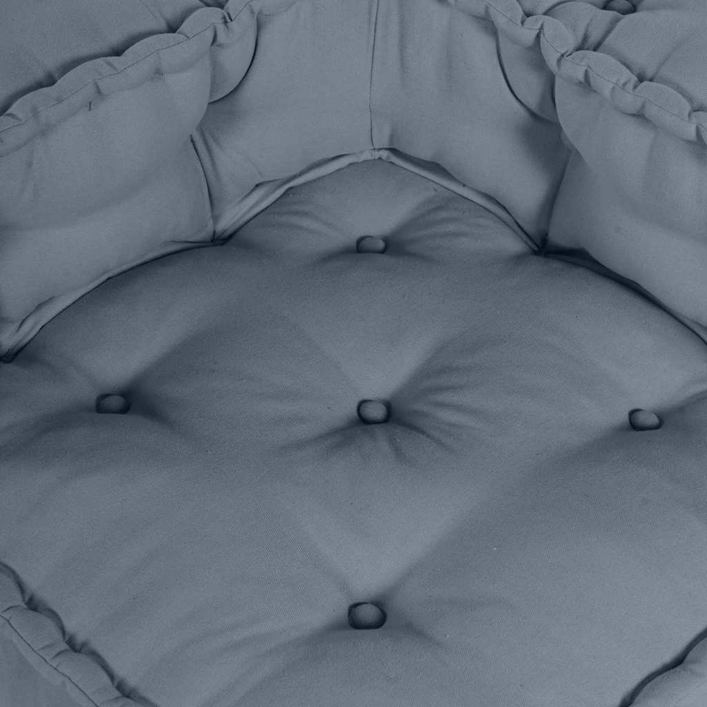 vidaXL Cuscino Grigio 140 x 70 x 36 cm Poliestere