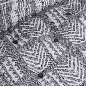 vidaXL Pouffe Rigato Grigio 70 x 70 x 54 cm Tessuto