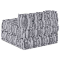 vidaXL Pouffe Rigato Grigio 70 x 70 x 54 cm Tessuto