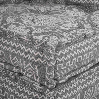 vidaXL Pouffe Geometrico Grigio chiaro 70 x 70 x 54 cm Tessuto