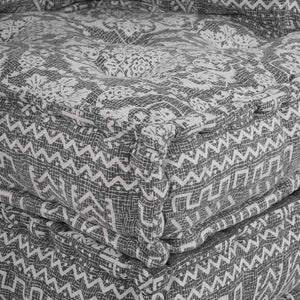 vidaXL Pouffe Geometrico Grigio chiaro 70 x 70 x 54 cm Tessuto