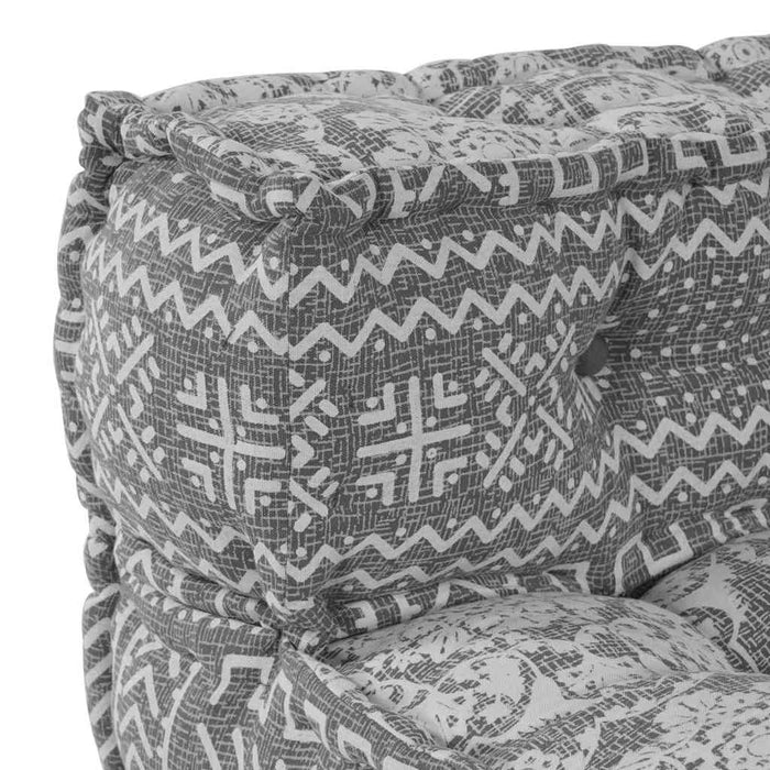 vidaXL Pouffe Geometrico Grigio chiaro 70 x 70 x 54 cm Tessuto