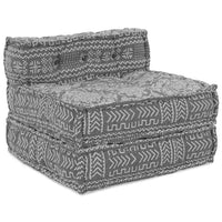 vidaXL Pouffe Geometrico Grigio chiaro 70 x 70 x 54 cm Tessuto