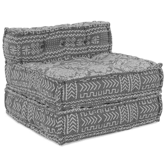 vidaXL Pouffe Geometrico Grigio chiaro 70 x 70 x 54 cm Tessuto