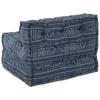 Divano modulare-Sofa Modulare-Divanetto Stampa Indigo 70 x 70 x 56 cm Tessuto