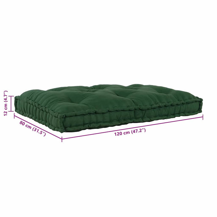 Cuscino per Divano-Cuscini per Sofa Verde 120 x 80 x 12 cm Tessuto