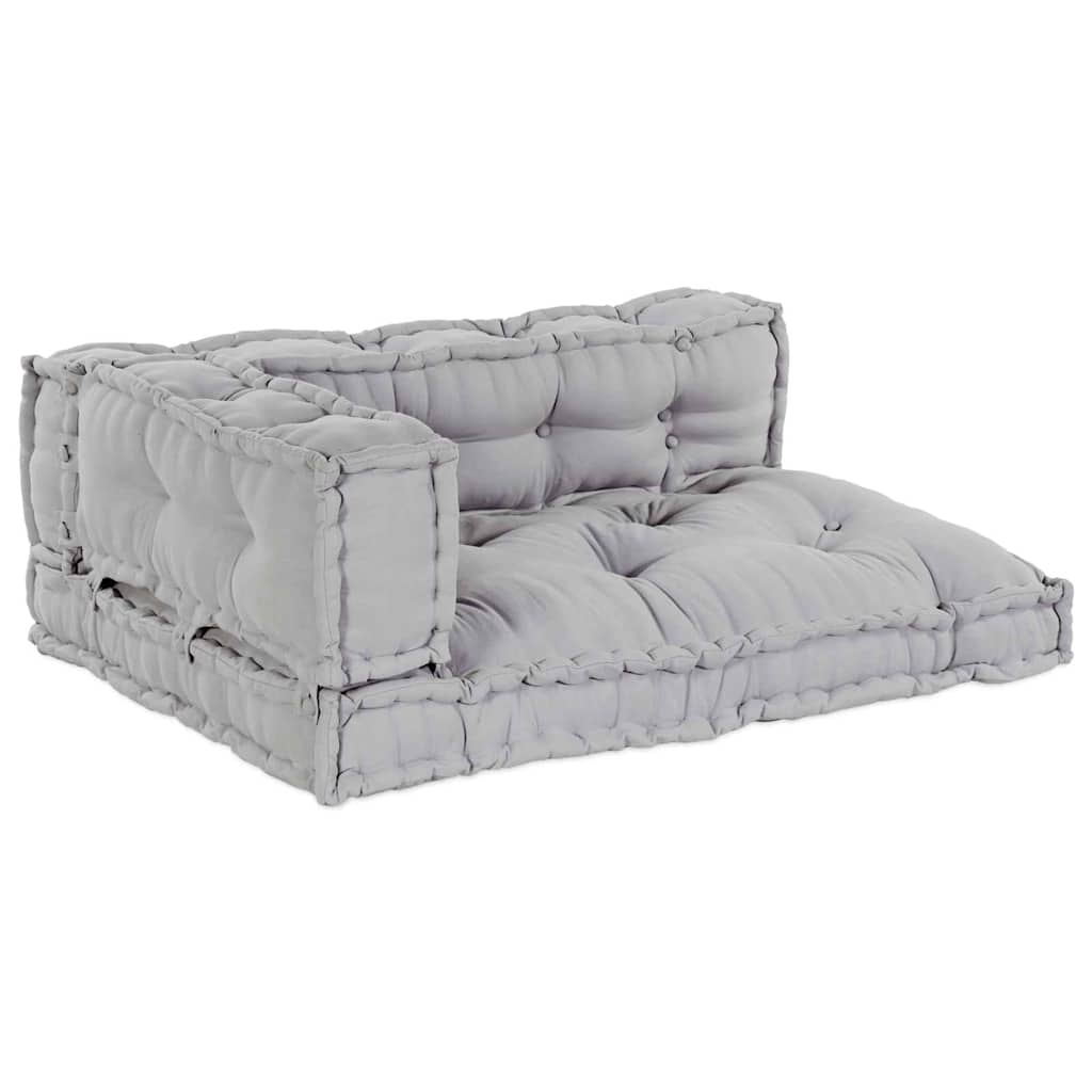 Cuscino per Divano 3 pz-Set di 3 Cuscini per Sofa Grigio Tessuto