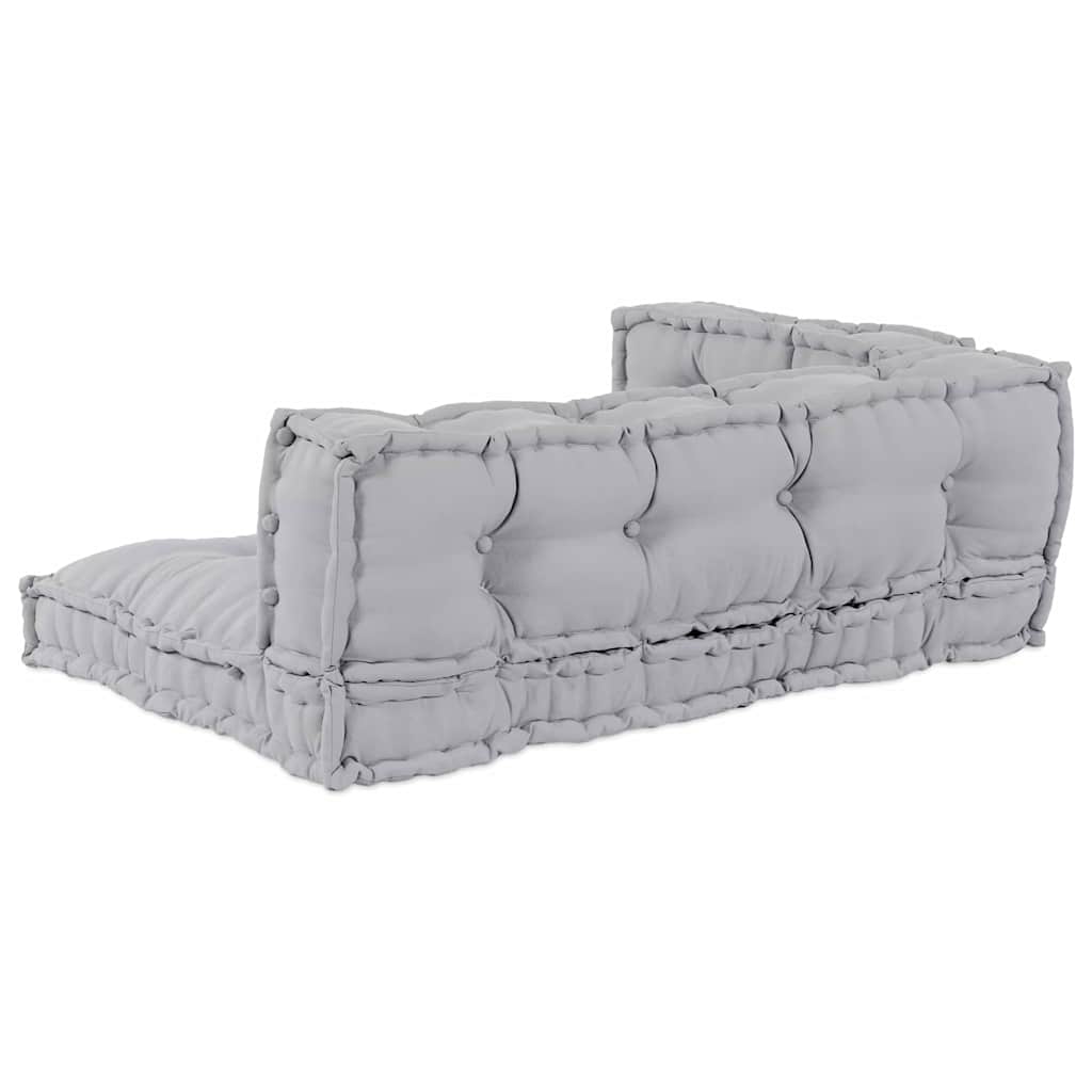 Cuscino per Divano 3 pz-Set di 3 Cuscini per Sofa Grigio Tessuto