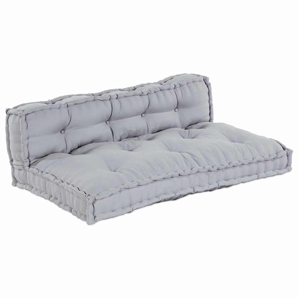 Cuscino per Divano 2 pz-Set di 2 Cuscini per Sofa Grigio Tessuto