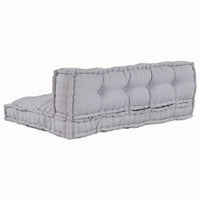 Cuscino per Divano 2 pz-Set di 2 Cuscini per Sofa Grigio Tessuto