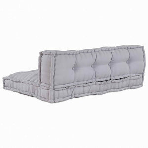 Cuscino per Divano 2 pz-Set di 2 Cuscini per Sofa Grigio Tessuto