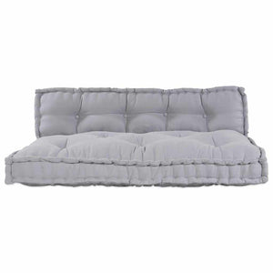 Cuscino per Divano 2 pz-Set di 2 Cuscini per Sofa Grigio Tessuto