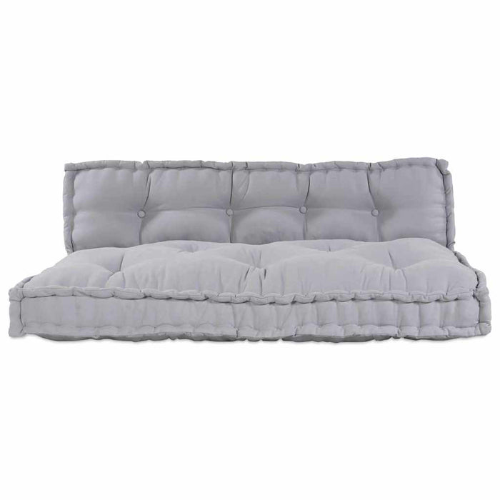 Cuscino per Divano 2 pz-Set di 2 Cuscini per Sofa Grigio Tessuto