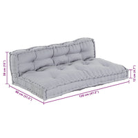 Cuscino per Divano 2 pz-Set di 2 Cuscini per Sofa Grigio Tessuto