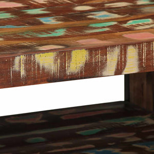 Tavolino Salotto Multicolore 70x50x38cm Legno Massello Recupero