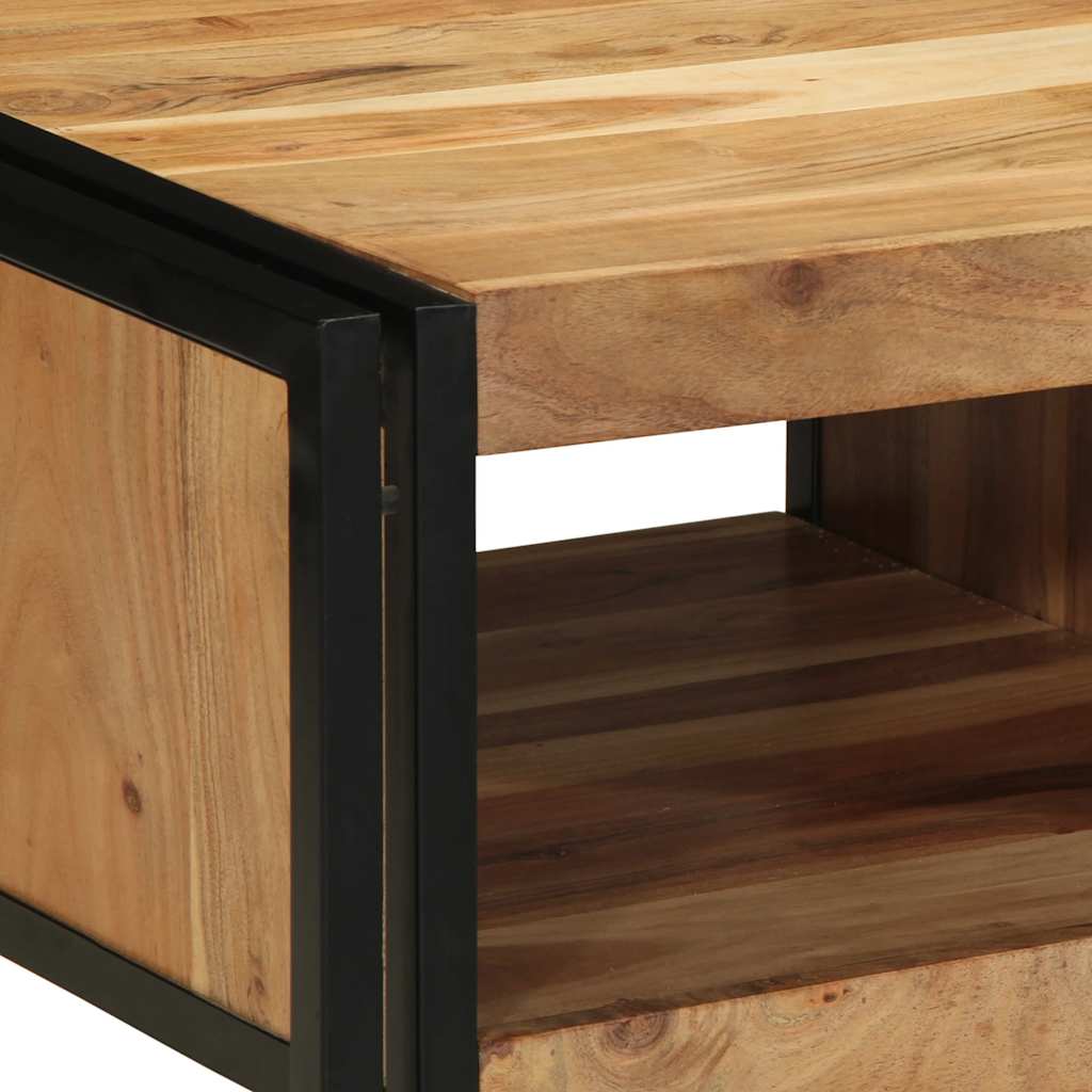 Tavolino da Salotto 50x50x38 cm Legno Massello di Acacia