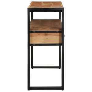 Tavolo consolle 120 x 33 x 75 cm legno massello di acacia 4102740