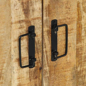 Armadio per Scarpe Nero 30 x 30 x 40 cm Legno massello di mango 4102748