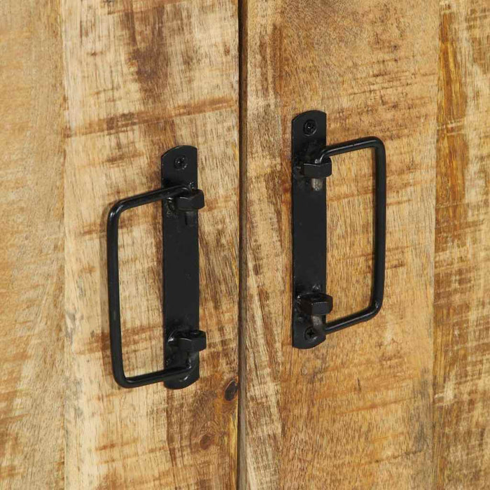 Armadio per Scarpe Nero 30 x 30 x 40 cm Legno massello di mango 4102748