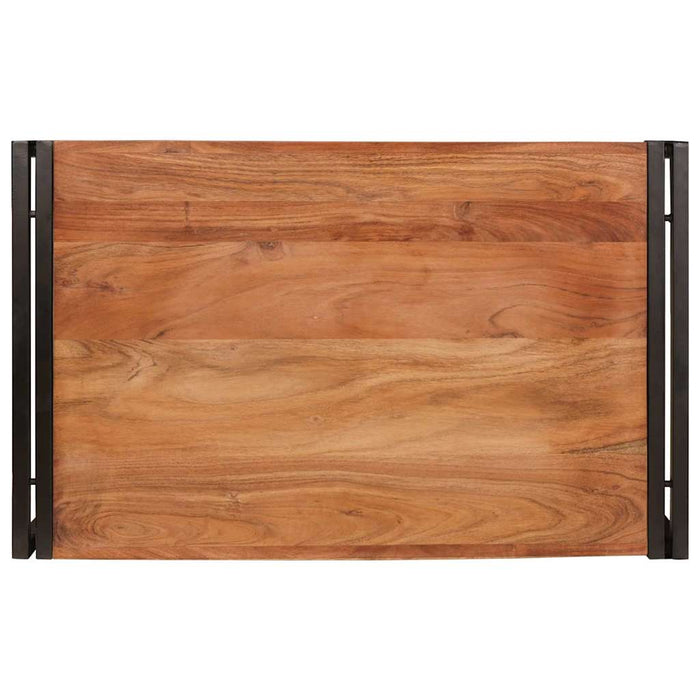 Mensola da bagno 80 x 50 x 23 cm Legno di mango massello, Ferro 4102758