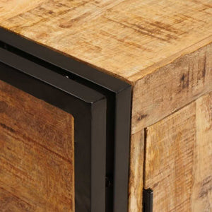 Mobile sottolavabo con porta Legno massello di mango e ferro 4102766