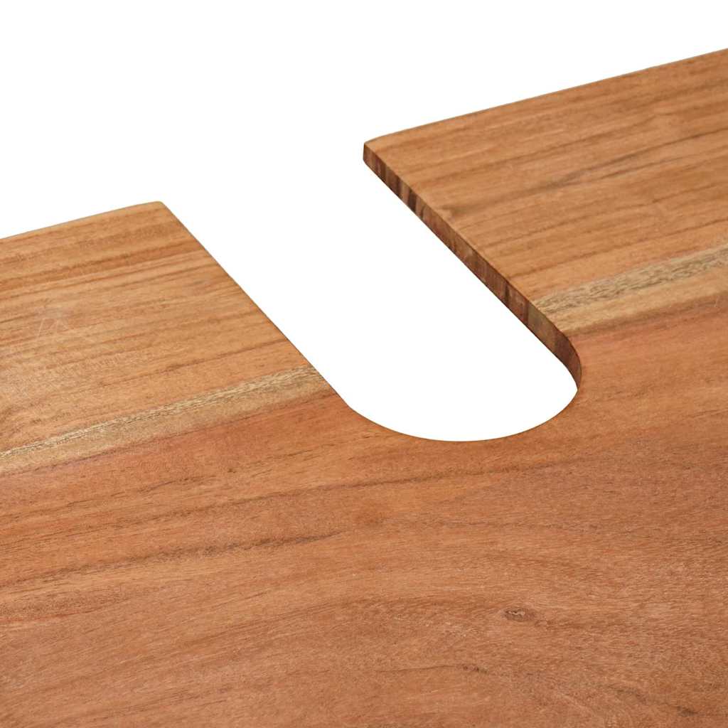 vidaXL Mobile sottolavabo con porta Legno massello di acacia e ferro