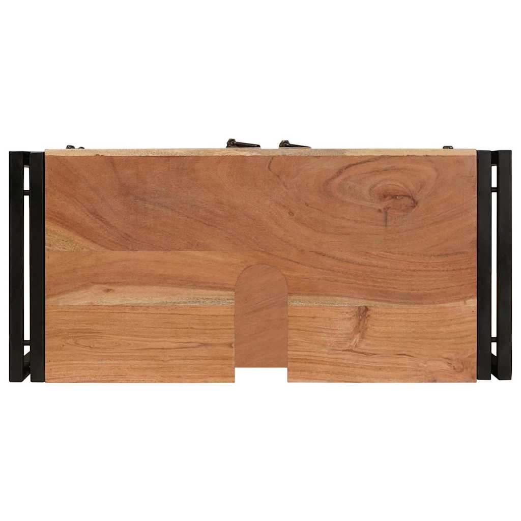 vidaXL Mobile sottolavabo con porta Legno massello di acacia e ferro