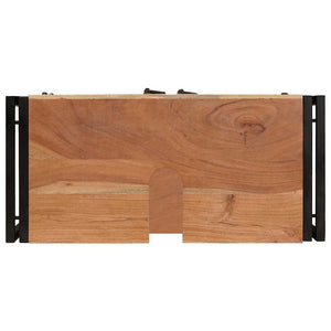 Mobile sottolavabo con porta Legno massello di acacia e ferro 4102767