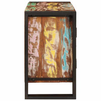 vidaXL Mobile sottolavabo con porta Legno massello di recupero e ferro