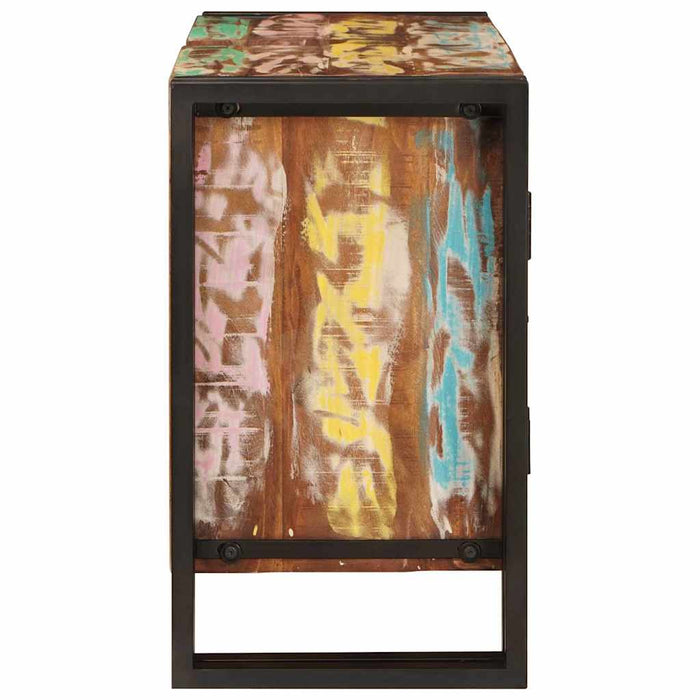 vidaXL Mobile sottolavabo con porta Legno massello di recupero e ferro