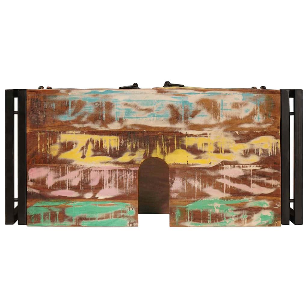 vidaXL Mobile sottolavabo con porta Legno massello di recupero e ferro