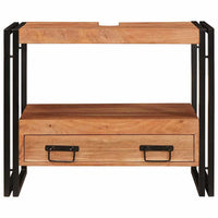 vidaXL Mobile sottolavabo Legno massello di acacia e ferro
