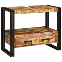 vidaXL Mobile sottolavabo Legno massello di recupero e ferro