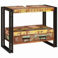 vidaXL Mobile sottolavabo Legno massello di recupero e ferro