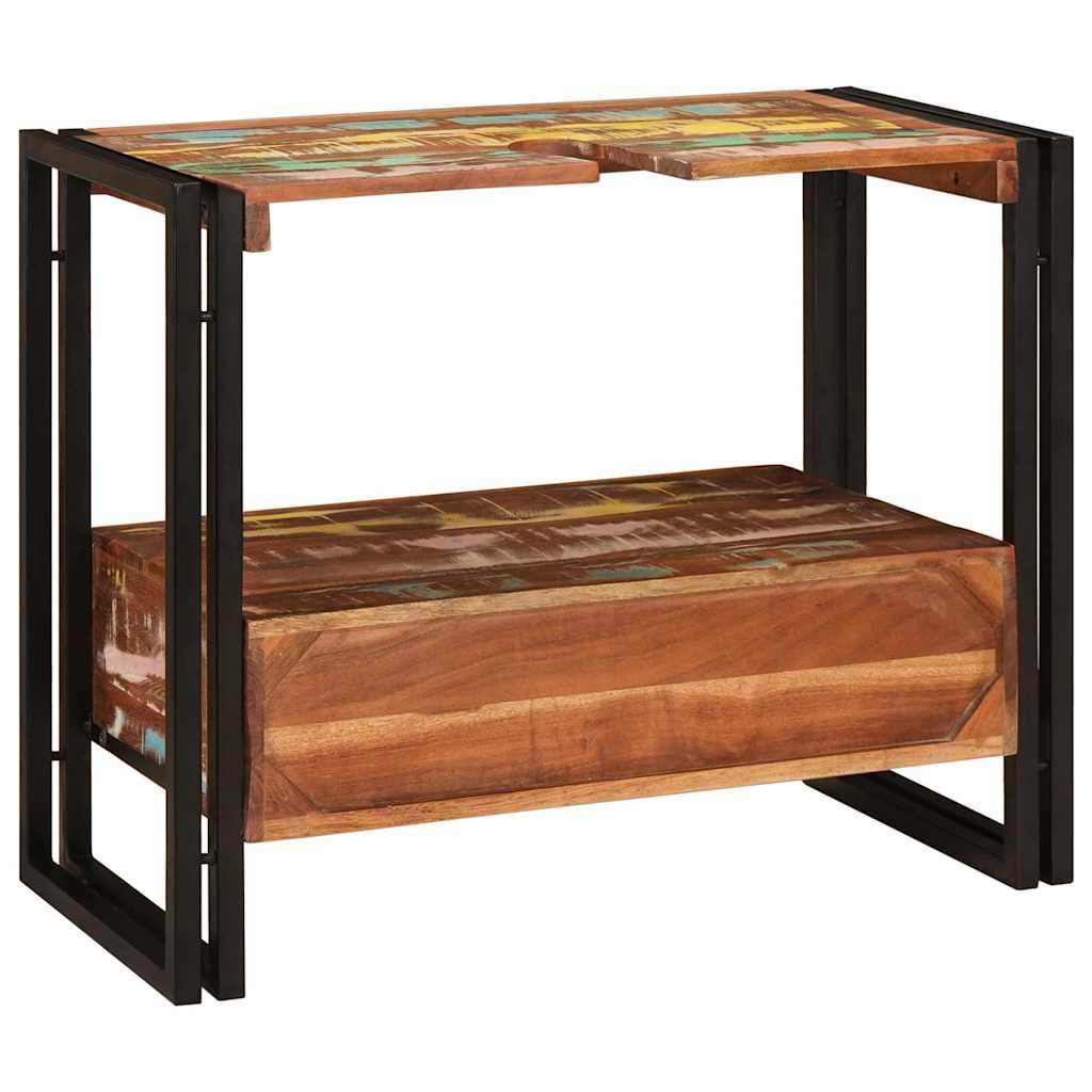 vidaXL Mobile sottolavabo Legno massello di recupero e ferro